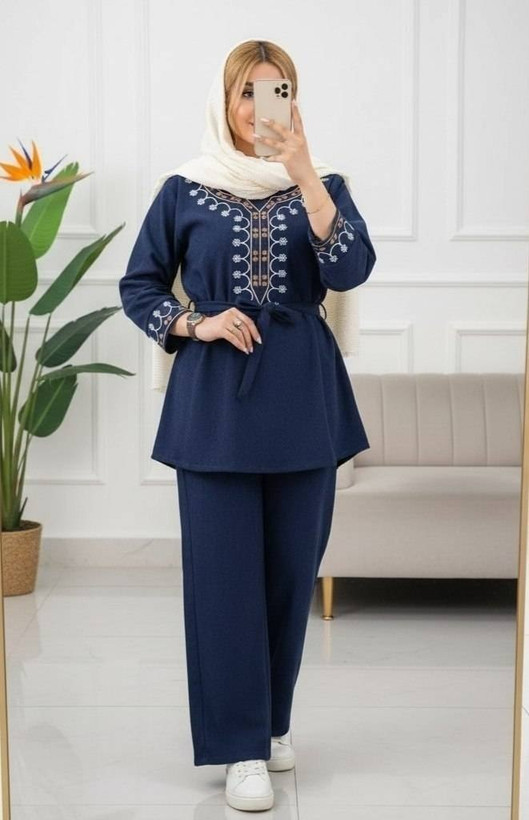 تونیک شلوار مخمل کبریتی