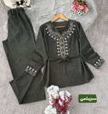 تونیک شلوار زنانه مخمل کبریتی ریز رنگی وزیبا