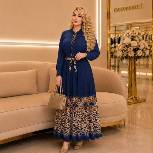 پیراهن پلنگی بلند زنانه