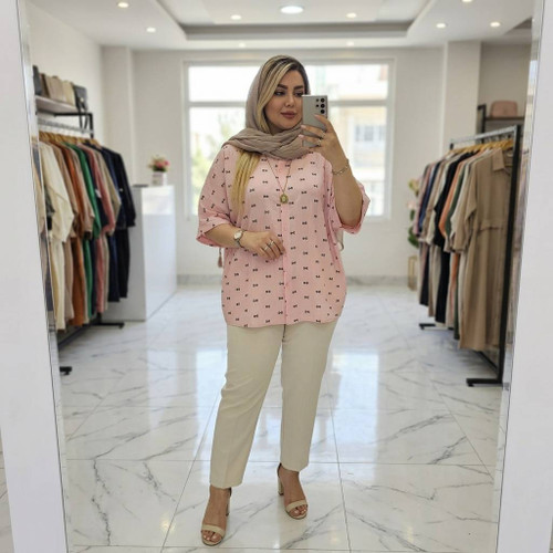 شومیز زنانه صورتی پاستیلی